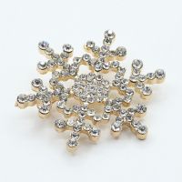 [COD] Korean version of the new accessories rhinestone inlaid diamond snowflake brooch full corsage pin cross-border supply