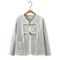 Big Size L-4XL Womens Elegant Spring Autumn Jackets Long Sleeved Button Up Fashion Female Outerwear