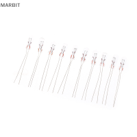 MARBIT 10ชิ้นไฟรถยนต์แบบใส T4หลอดฮาโลเจนขนาดเล็ก12V 1W ไฟกว้าง