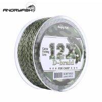 [HUYE Outdoor Store] สายตกปลาคาร์พ Angryfish 12 Strands Weave D-Braid 100เมตร Camo Braided PE Fish Line