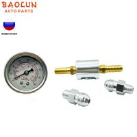 ♦❄♝ BAOLUN Universal Fuel Pressure Gauge Liquid Filled Polished Case and adaptor Kit 1/8 NPT 0-160 Psi For fuel Injection Systems