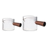 Glass Measuring Cup Double Spouts Temperature Resistant Drinkware Transparent with Scale Measure Jugs for Coffee Wine Party Milk