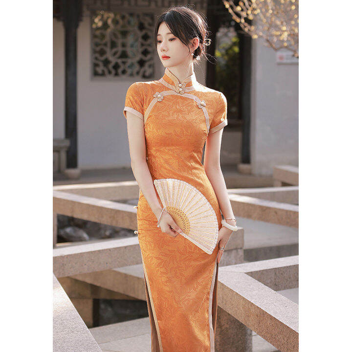 high-end-cheongsam-2022-retro-high-end-เด็กสาวสุทธิสีแดงปรับปรุง-college-entrance-examination-กระโปรง