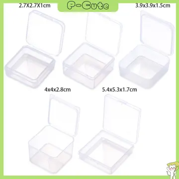 Useful Nail Art Screw Storage Plastic Transparent Small Storage Box Pill  Chip Box Jewelry Organizer Case Beads Container 3.9X3.9X1.5CM