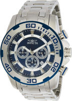 Invicta Mens 22319 Pro Diver Analog Display Quartz Silver Watch