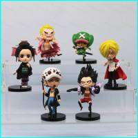 Star3 โมเดลฟิกเกอร์ One Piece Luffy Sanji Law Robin Chopper Doflamingo ของเล่นสําหรับเด็ก 6 ชิ้น