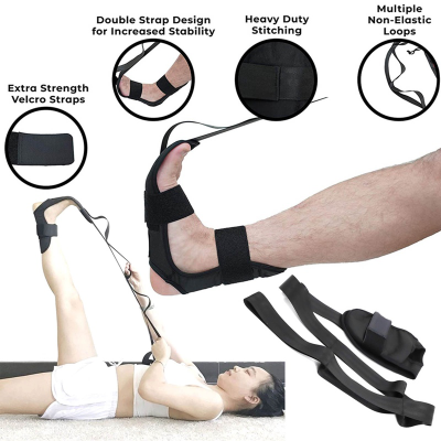 Yoga Ligament Stretching Belt Foot Drop Stroke Hemiplegia Rehabilitation Strap Leg Training Foot Ankle Joint Correction Braces Unisex