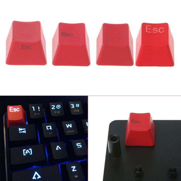 1ชิ้น-diy-pbt-ย้อม-subbed-สีแดง-esc-ปุ่มกด-r4-oem-รายละเอียดบุคลิกภาพที่สำคัญหมวกสำหรับแป้นพิมพ์กล