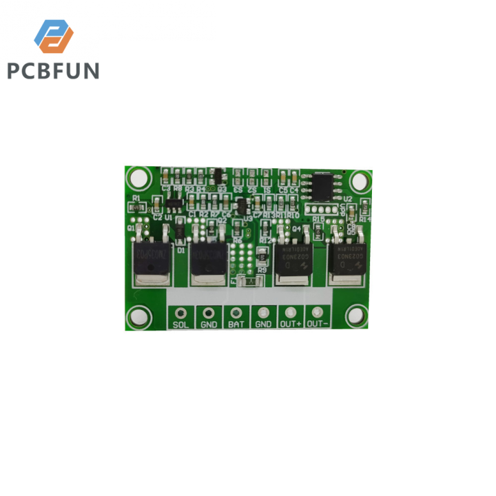 pcbfun-10a-ตัวควบคุมแผงวงจรไฟจราจรพลังงานแสงอาทิตย์หลายแรงดันไฟฟ้าแผงวงจรไฟแสงอาทิตย์กำลังสูง