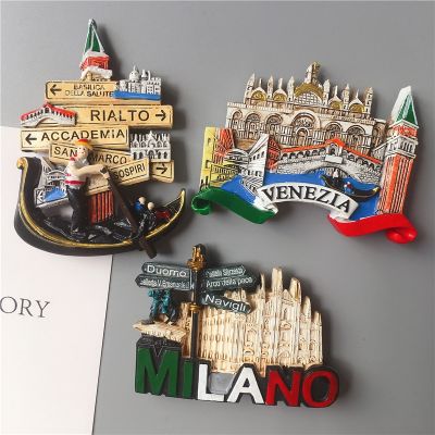 European Souvenir Refrigerator Magnets Milan Venice Italy European Stereo Resin Magnet Home Decor