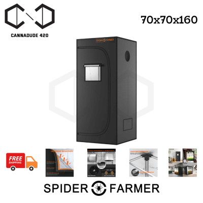 [ส่งฟรี] เต็นท์ปลูกต้นไม้ Spider Farmer® 2’x2’x5′ เต๊นท์ 70cm x 70cm x 160cm Indoor Grow Tent