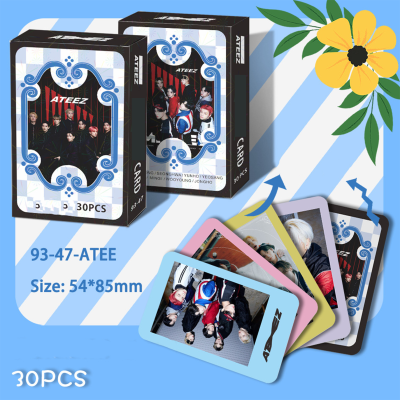 KPOP ATEEZ อัลบั้มสีชายแดน Photocards 30ชิ้นชนิดบรรจุกล่อง LOMO การ์ด SeongHwa HongJoong บัตรกระดาษ ATINY แฟนคอลเลกชัน