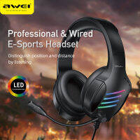 Awei GM-5หูฟังเกม7.1เสียงรอบทิศทาง HIFI สเตอริโอหูฟังมีสายพร้อมไมโครโฟน3.5มม. USB A สำหรับ PC คอมพิวเตอร์แล็ปท็อป