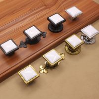 ✈◘ Black and White Cabinet Door Furniture Handle Wardrobe Drawer Knobs Single Hole Pulls Zinc Alloy Bright Chrome Square Handles