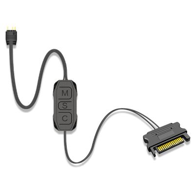 Controller Mate Manual Addressable RGB Controller ARGB LED Controller SATA 15-Pin to 3-Pin ARGB LED