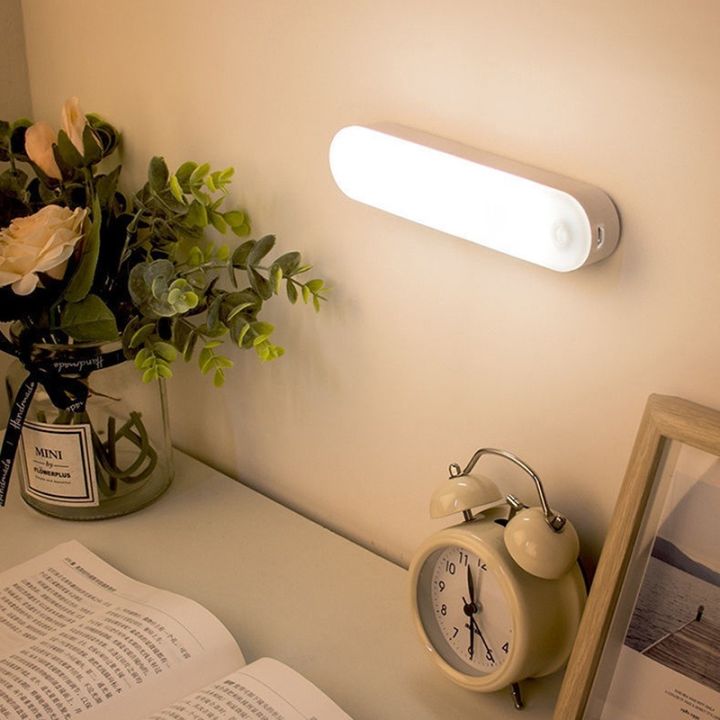 แม่เหล็กติดผนังโคมไฟตั้งโต๊ะห้องนอน-led-อเนกประสงค์10ซม-ปุ่มชาร์จ-usb-สามารถหรี่แสงได้ในเวลาฉุกเฉินโคมไฟหัวเตียง