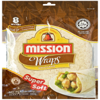 Mission Wraps Wholegrain 360g แผ่นแป้งมิชชั่นโฮลเกรน ขนาด 360 กรัม (0012)