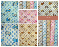 ผ้าลายโดเรม่อน ผ้าลายแมว ผ้าลายกุชช๊่ ผ้าทีซีพิมพ์ พร้อมส่ง Doraemon design fabric printed fabric ready to shipped