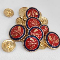 10pcs round Metal Round Luxury Sewing Button For Clothing Retro Bee Golden Red Handmade DIY Material Decoration Suit Coat