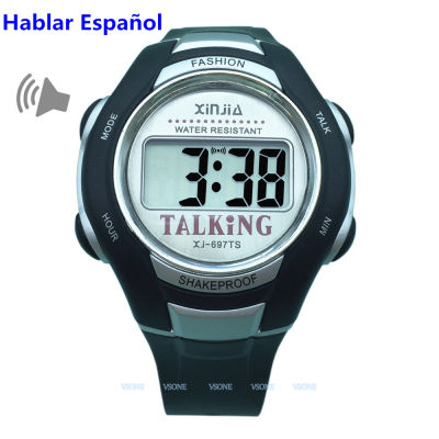Spanish Talking Watch for the Blind and Elderly Electronic Sports Speak Watches