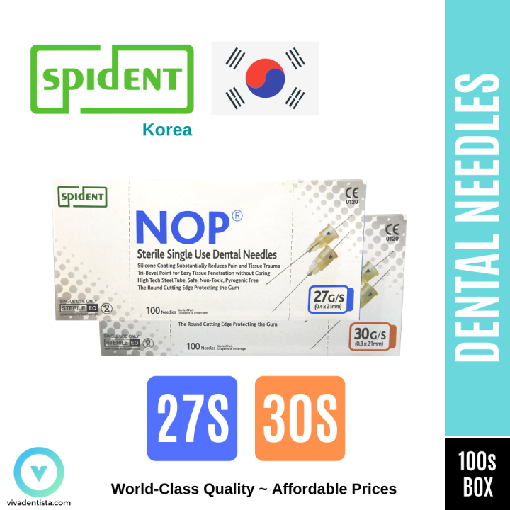 SPIDENT NOP Disposable Dental Needles (100pcs/box) Lazada PH