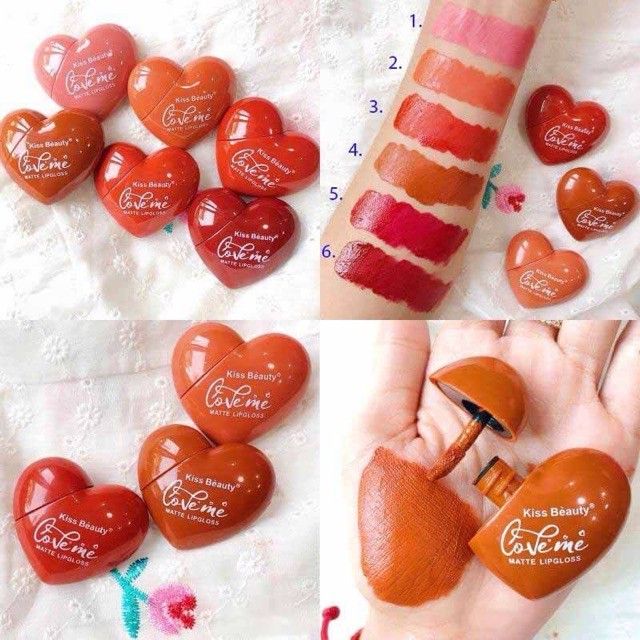 ลิปหัวใจคิสบิวตี้-ลิป-no-7870-03-kissbeauty-loveme-matte-lip-gloss-8-ml