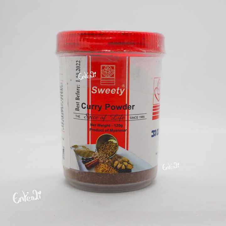 sweety-curry-powder-ผงมาซาล่า-ผงมัสราชุยดี-120g-x12-มาซ่าล่า-เครื่องแกงฮังเล-เครื่องเทศพม่า-เครื่องแกงพม่า-อาหารพม่า-อาหารแห้งพม่า-อาหารไทยใหญ่