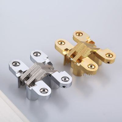 【CC】 1PCS cross hinge stainless steel folding invisible concealed installation cabinet hardware