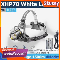 ไฟฉายคาดหัว USB ชาร์จเร็ว ระบบโฟกัสปรับได้ 2500 Lumens Led ไฟฉายขาดหัว Headlight ใช้งานหลากหลายกิจกรรมในที่มืด