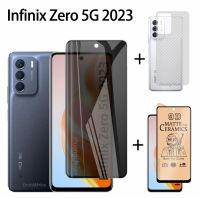 Infinix Zero 5G 2023กระจกเทมเปอร์ฟิล์ม Infinix Zero 5G ปกป้องหน้าจอ2023 3in1ฟิล์มด้านหลัง