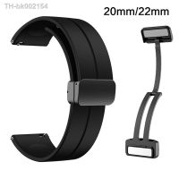 ✗❈ 20mm 22mm Strap For Samsung Galaxy watch 4/5 pro/classic/gear s3/active 2 Sport Silicone Magnetic Buckle Huawei GT 2 2e 3 band