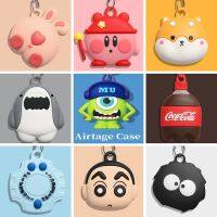 น่ารักสำหรับ AirTags ปกน่ารักป้องกันซิลิโคนลายการ์ตูนสุนัขตลกเคสป้องกันสูญหายสำหรับ Apple ติดตามตำแหน่ง