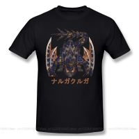 New Summer T Shirt World Iceborne Nargacuga Kanji T-shirt 100 Percent Cotton Monster Hunter Arpg Ps4 Game Player XS-6XL