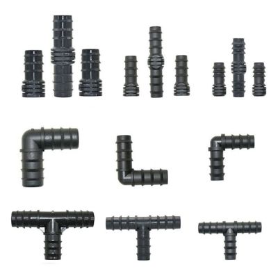 【YF】✠☬  16mm 20mm 25mm Garden Irrigation Tubing Barbed Tee Elbow  End Plug Pe Pipe Coupler Drip for