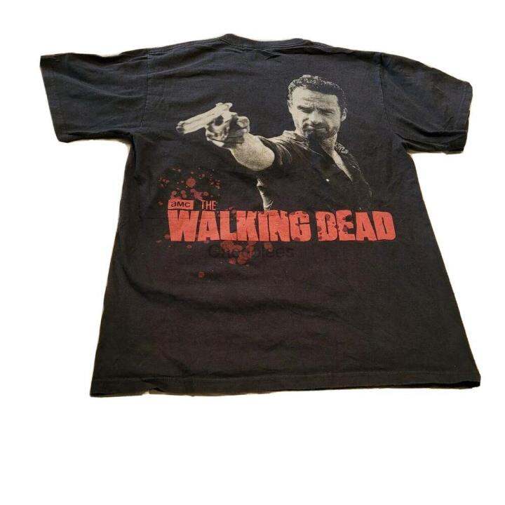 ข้อเสนอพิเศษ-เสื้อยืดผู้ชาย-the-walking-dead-rick-grimes-revolver-ขนาดกลางมีสองด้านs-5xl