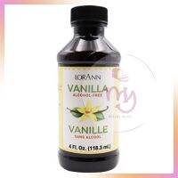 LORANN Alcohol Free Vanilla 4 Oz. (118 ml)  จำนวน 1 ขวด  กลิ่นผสมขนม วัตถุแต่งกลิ่นสังเคราะห์ สารแต่งกลิ่นอาหาร artificial flavor natural flavor กลิ่นผสมอาหาร