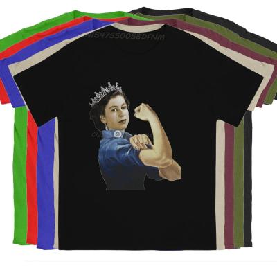 Lizzie the Riveter Men Special T Shirt The Crown TV Leisure T-shirts Male Newest Oversized T-shirt For Adult