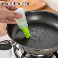 1 Pcs Portable Silicone Oil Bottle with Brush Grill Oil Brushes Liquid Oil Pastry Kitchen Baking BBQ Tool Kitchen Tools for BBQ