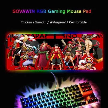 One Piece Zoro RGB Pc Gamer Keyboard Mouse Pad Mousepad LED