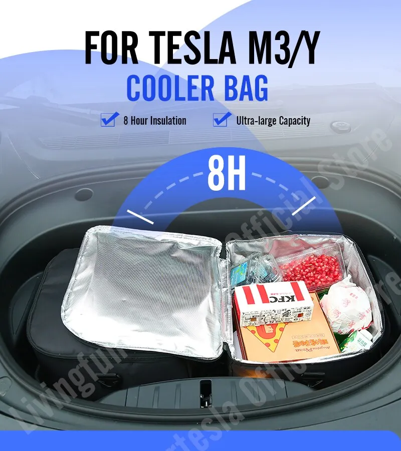 Model Y Frunk Cooler Bag Front Trunk Storage Organizers Box Insulation  Cooler Bag - 2PCS for Tesla - China Front Trunk Storage Organizers, Frunk  Cooler Organizer