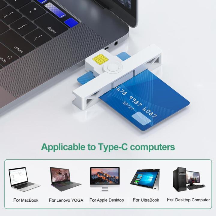 เครื่องอ่านการ์ดอัจฉริยะแบบพกพา-usb2-0เครื่องอ่านวีซ่าประเภท-c-usb-เครื่องอ่านการ์ดบัตรเอทีเอ็มสำหรับการรักษาความปลอดภัยใบรับรองดิจิทัล