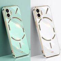 สำหรับ Nothing Phone 2ฝาหลัง TPU แบบนิ่มกรอบสีทองหรูหรา