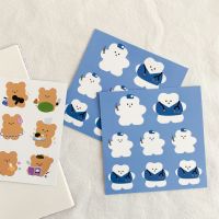 Nurse bear stickers small fresh hand account tool material stickers package cartoon set stickers