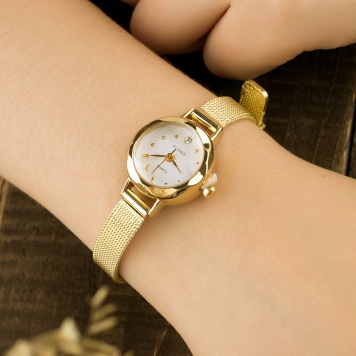 a-decent035-new-top-womenladies-gold-stings-stainless-steelwatches-relogio-feminino