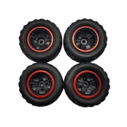 4pcs Upgrade Wheel for Rim Hubs with Rubber Tires for WPL D12 RC Car