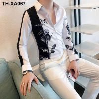 spring and autumn period the han edition tide men spend long sleeve matching cultivate ones morality personality handsome job stylist new