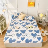 【hot】！ 1pc Bed Sheet wtih Elastic Cartoon Printed Fitted Single/Queen/King drap housse 150x200 (without pillowcase)