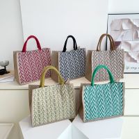 Linen Tote Bag Large-Capacity Class Female This Years New Style Versatile Portable Commuter Classy Shoulder 【AUG】