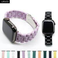 URVOI Band Ultra Series 8 7 6 SE 5 432พลาสติก3แถวสายรัดสำหรับ IWatch 41มม. มาการองสี