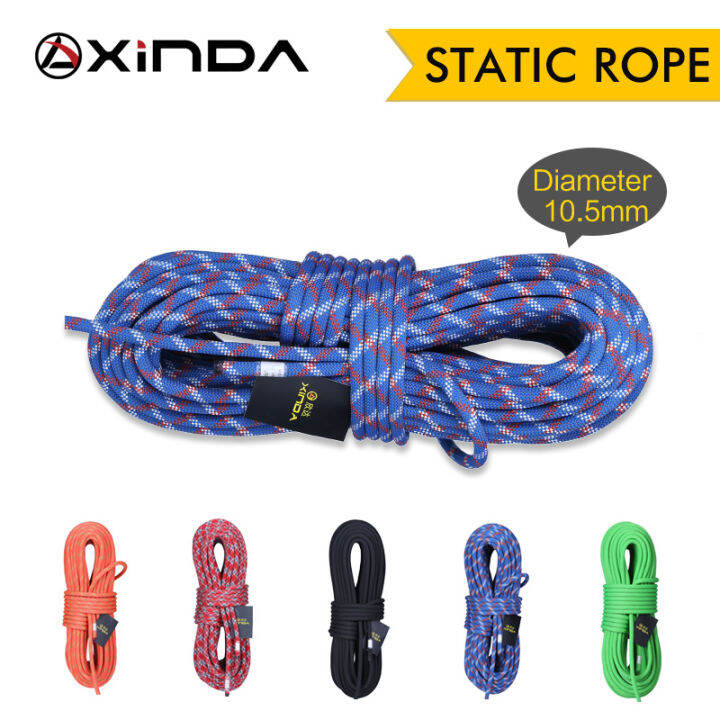 XINDA Camping Rock Climbing Rope 10.5mm Static Rope diameter High